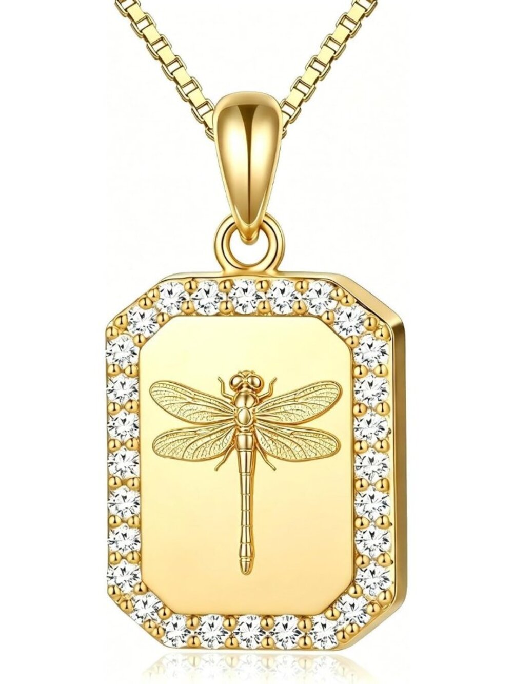 18K Gold Plated Animal Necklace - Butterfly, Dragonfly, Fox, Horse Amulet